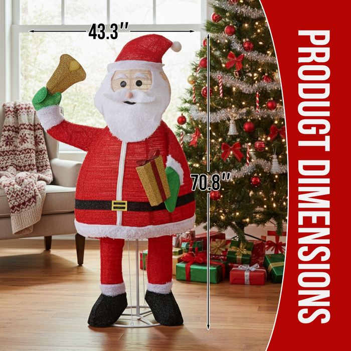 Lighted Christmas Snowman Decoration – 1.8m Pre-Lit Holiday Display - Samanta Factory