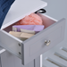 Freestanding Bathroom Cabinet – White MDF Storage Unit with Drawers & Adjustable Shelf - Samanta Factory