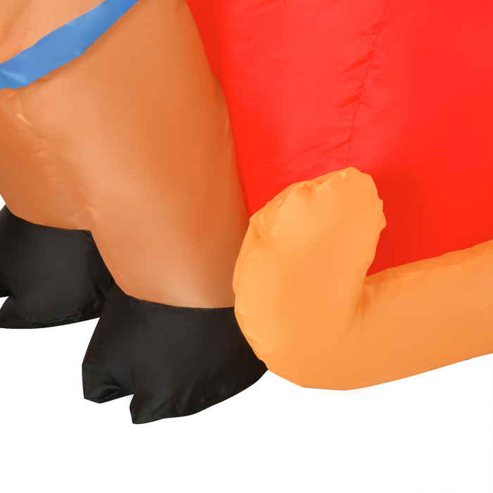 4ft Christmas Inflatable Santa Sleigh – LED Lighted Festive Display - Samanta Factory