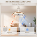 Modern LED Ceiling Fan with Light – 6-Speed Reversible Motor & Remote Control - Samanta Factory