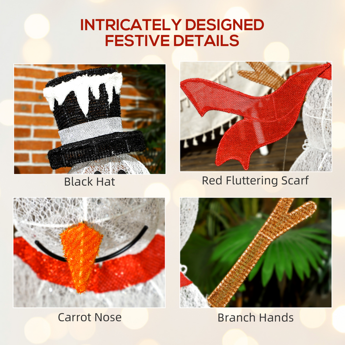 LED Snowman Decoration – 90cm Light-Up Outdoor Christmas Figure - Samanta Factory