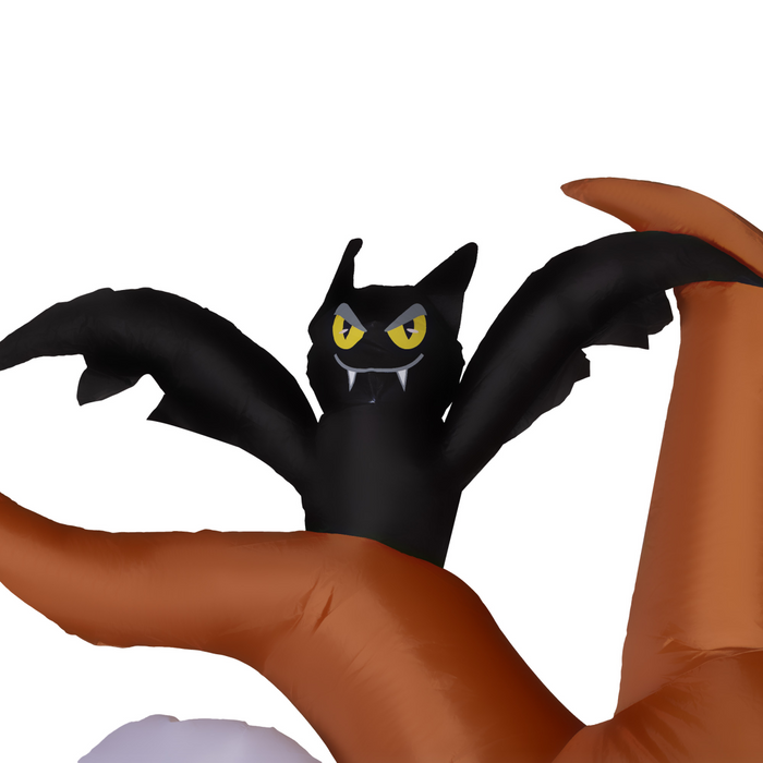 Inflatable Halloween Ghost Tree – 240cm with LED Lights, Bat & Pumpkin Design - Samanta Factory
