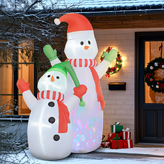 Inflatable Snowman Family – Light-Up 8ft Outdoor Christmas Display - Samanta Factory