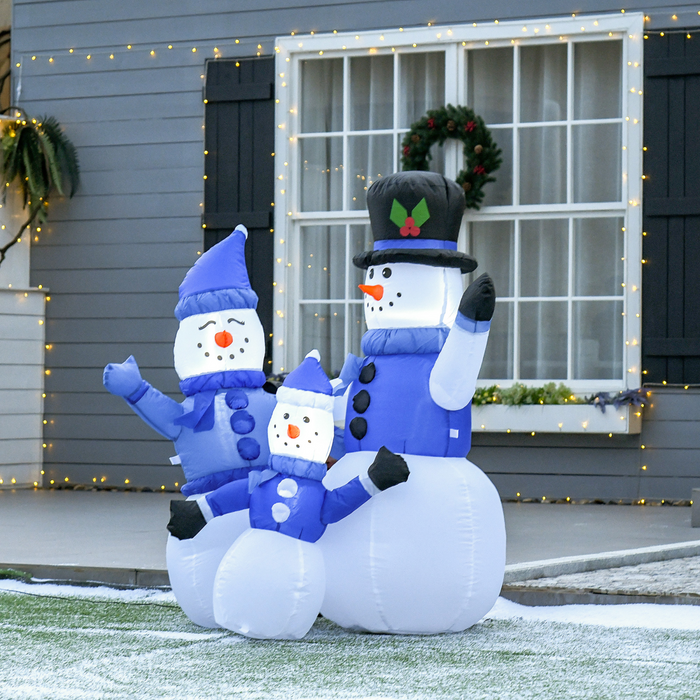 Christmas weather-Resistant Light-Up Snowmen Trio for Indoor & Outdoor Displays - Samanta Factory