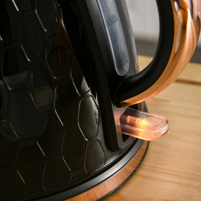 Electric Kettle & Toaster Breakfast Set – Fast Boil & 7 Browning Levels with Stylish Honeycomb Design