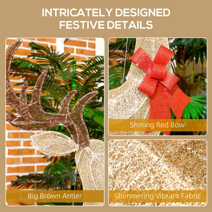 Standing Garden Reindeer Lights – Warm White Outdoor Display - Samanta Factory