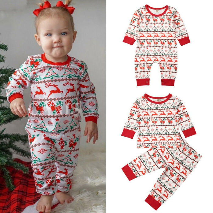 2025 Christmas Pyjamas Family Matching Adult Kids Xmas Nightwear Pajamas Pjs Set