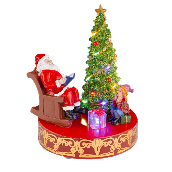 Christmas LED Santa Decoration Light up Xmas Ornament Sitting Figure Home Decor