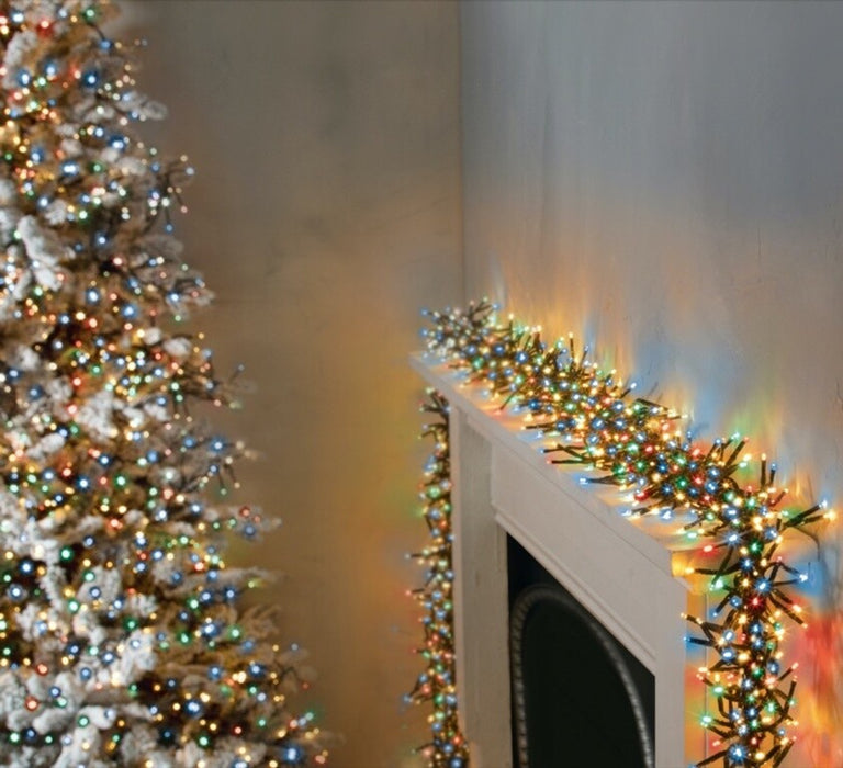 Premier 3000 LED Cluster Indoor Outdoor Multi-Action Christmas Tree Lights MULTI
