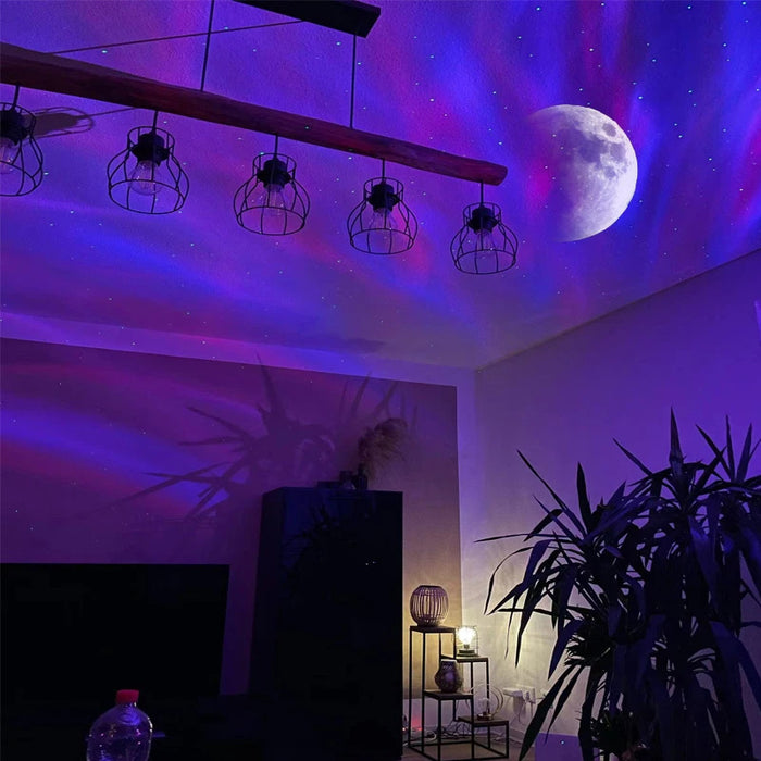 Star Projector Lamp – Aurora Lights with Moon & Stars