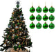 12Pc Christmas Tree Baubles, Tree Decorations, Xmas Bauble Decorations/Or