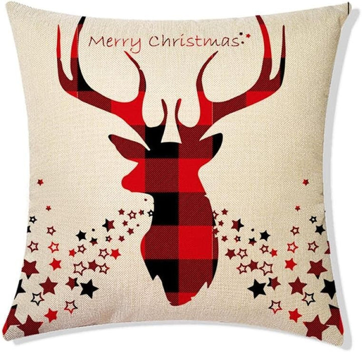 4-Pack Vintage Christmas Throw Pillow Covers Cushion Home Decor UK Stock