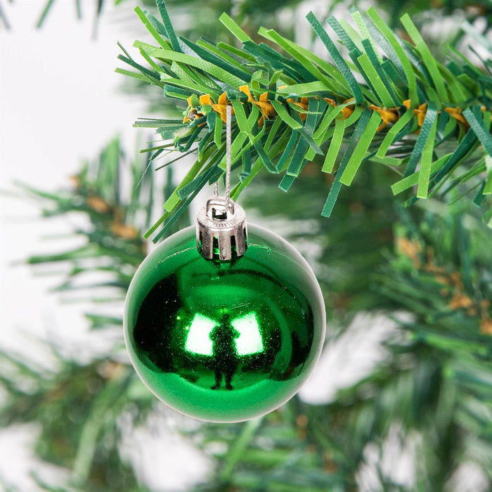 Christmas Baubles Hanging Decoration Shiny Glitter Balls Xmas Tree Ornament 50Mm