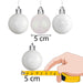 Christmas Baubles Hanging Decoration Shiny Glitter Balls Xmas Tree Ornament 50Mm
