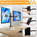 Adjustable desk mount monitor arm with VESA compatibility and heavy-duty clamp
