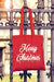 Merry Christmas Canvas Tote Bag Shopper Seasons Greetings Xmas Gift Present