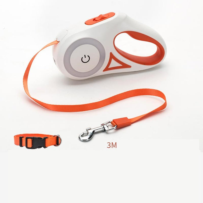 Retractable Dog Leash – One-Button Brake with Scalable Design
