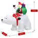 Inflatable Christmas Santa Riding Polar Bear with Shaking Head