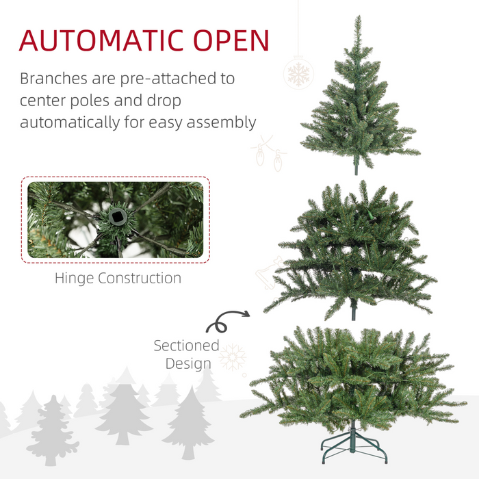 Pre-Lit 6ft Christmas Tree – Warm White LED Lighting - Samanta Factory