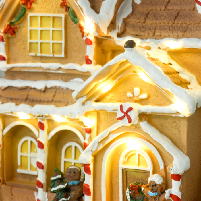 Christmas Gingerbread House – LED Lights & Musical Display - Samanta Factory
