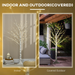 150cm LED birch tree with warm white lights and bendable branches
