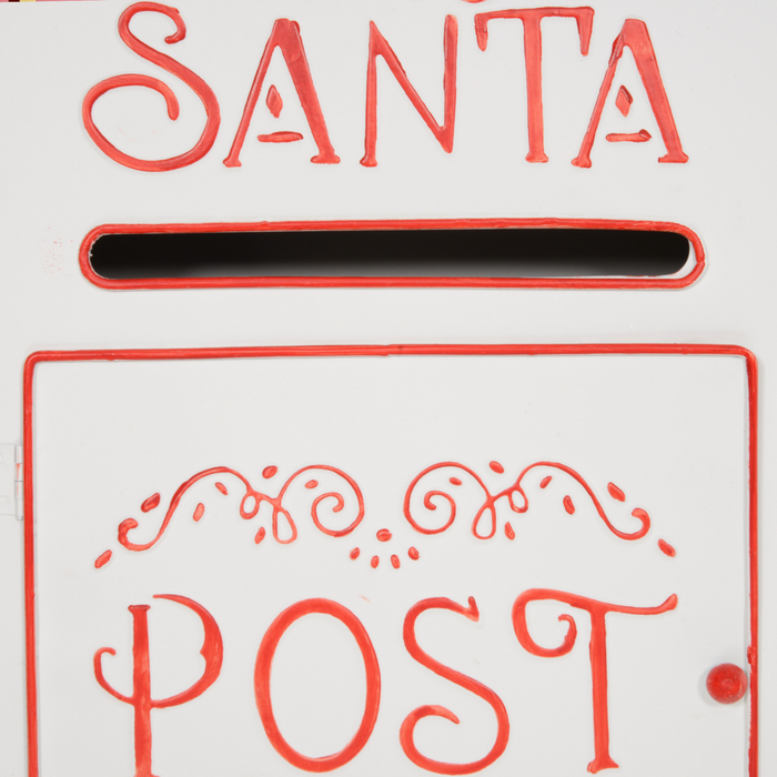 Steel Christmas Mailbox – 3D Embossed Festive Wall Decor - Samanta Factory