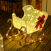 LED Reindeer and Sleigh Set – Warm White Light Display - Samanta Factory