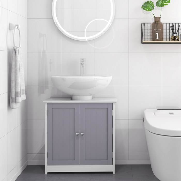 Under-Sink Bathroom Cabinet – 60x60cm Storage Unit with Adjustable Shelf & Pipe Cut-Out - Samanta Factory