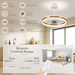 Modern LED Ceiling Fan with Light – 6-Speed Reversible Motor & Remote Control - Samanta Factory