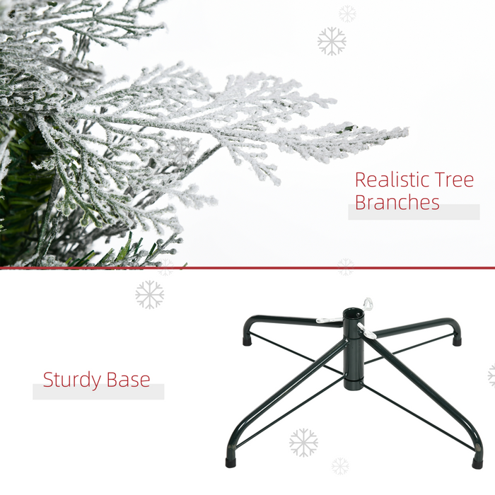 Flocked Artificial Christmas Tree – Snow-Frosted Branches - Samanta Factory