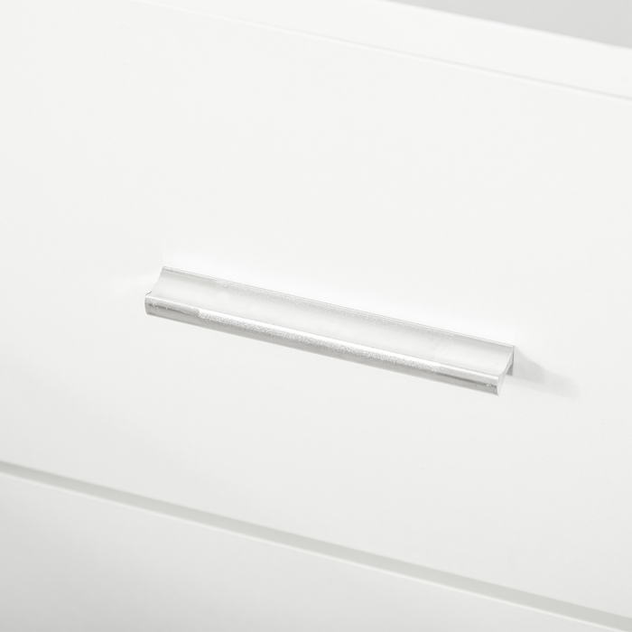 2-Drawer Bedside Table – White Nightstand with Storage for Bedroom & Living Room