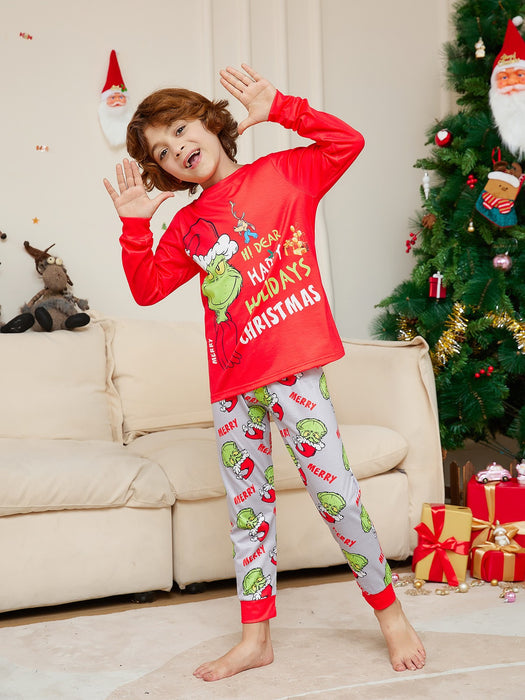 Christmas Family Matching Pyjamas Adults Kids Funny Grinch Nightwear Pajamas Pjs