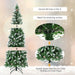 Snow-Flocked Pencil Hinged Artificial Christmas Tree with Pine Cones