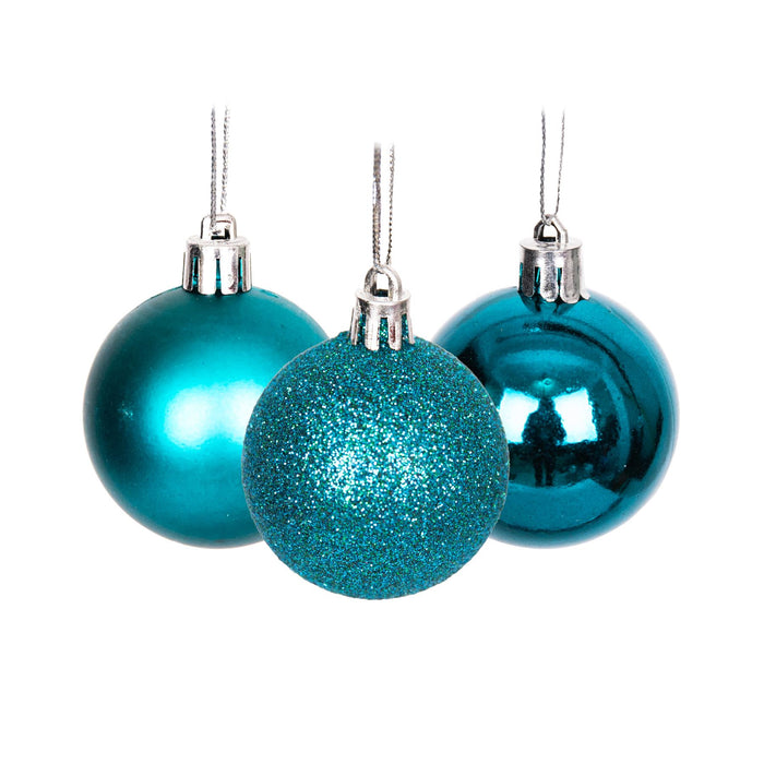 Christmas Baubles Hanging Decoration Shiny Glitter Balls Xmas Tree Ornament 50Mm