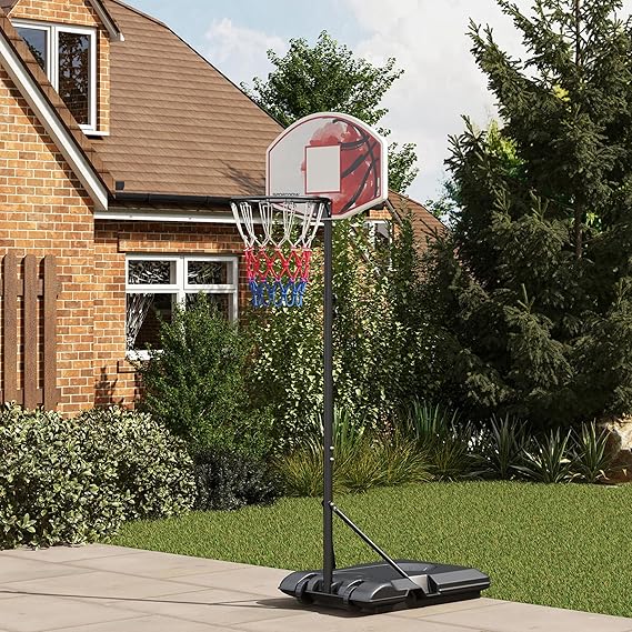 Adjustable Basketball Stand – Portable Design with Wheels
