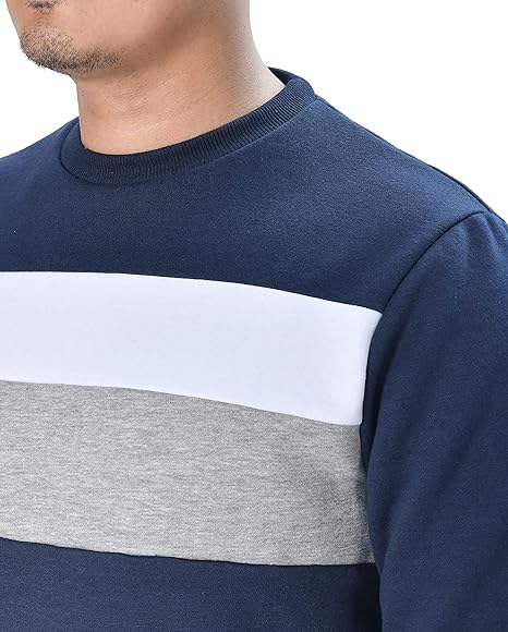 Colour Block Stripe Sweatshirt – Eco-Friendly Comfort with Everyday Style - Samanta Factory