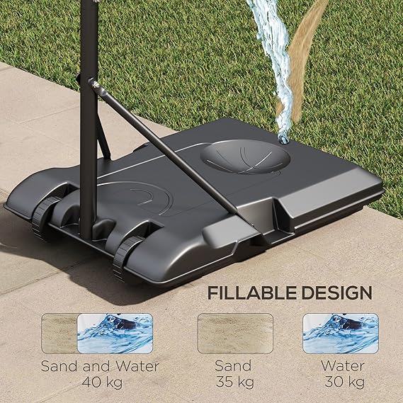 Adjustable Basketball Stand – Portable Design with Wheels