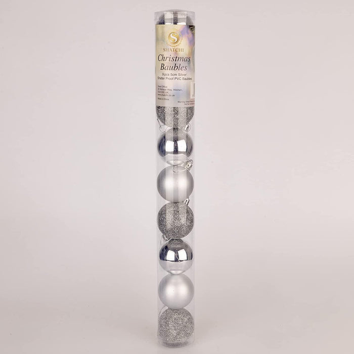 Christmas Baubles Hanging Decoration Shiny Glitter Balls Xmas Tree Ornament 50Mm