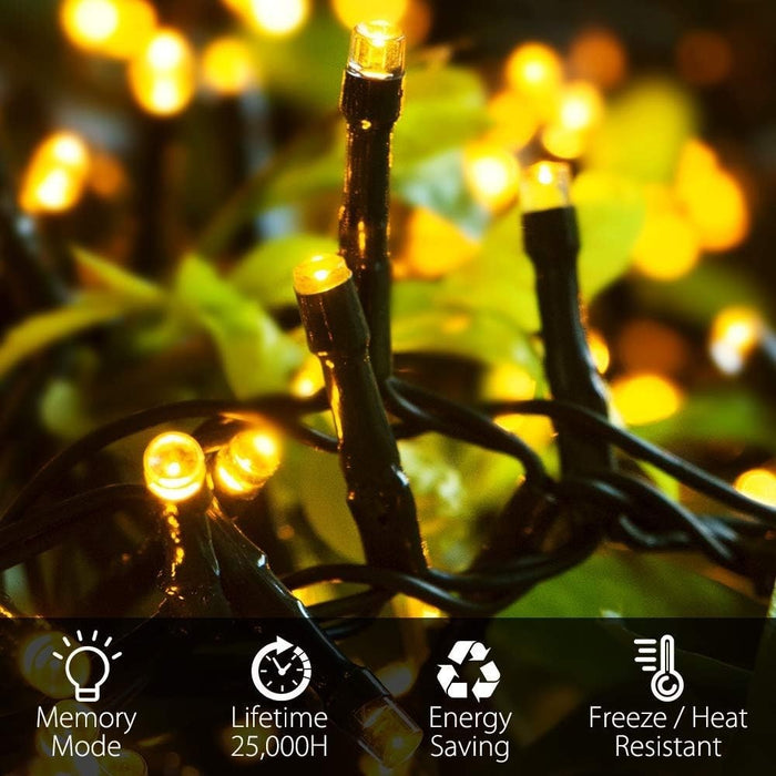 Christmas Lights 40M 300 LED Battery Fairy String Outdoor Timer 8 Modes W/White