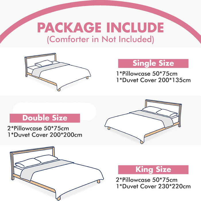 Xmas Duvet Quilt Cover Pillowcase Soft Reversible Printed Bedding Set All Size