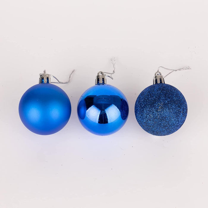 Christmas Baubles Hanging Decoration Shiny Glitter Balls Xmas Tree Ornament 50Mm