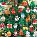 30-piece mini resin Christmas ornaments with Santa, reindeer, and festive designs