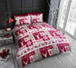 Xmas Duvet Quilt Cover Pillowcase Soft Reversible Printed Bedding Set All Size