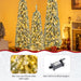 4/5/6FT Artificial Christmas Tree Set of 3 with Realistic Accumulated Snow
