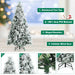 Snow Flocked Christmas Tree with 652 Branches and Berries