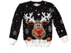 Kids Christmas Jumper Unisex Girl Boy Reindeer Merry Xmas Knitted Sweater Top