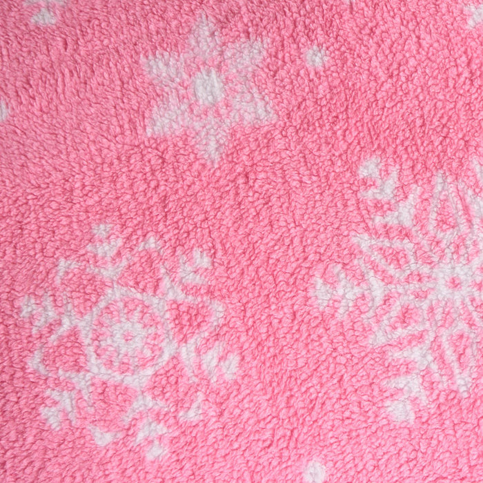 Snowflake Teddy Fleece Duvet Cover Bedding Set Winter Christmas Quilt Bed Soft