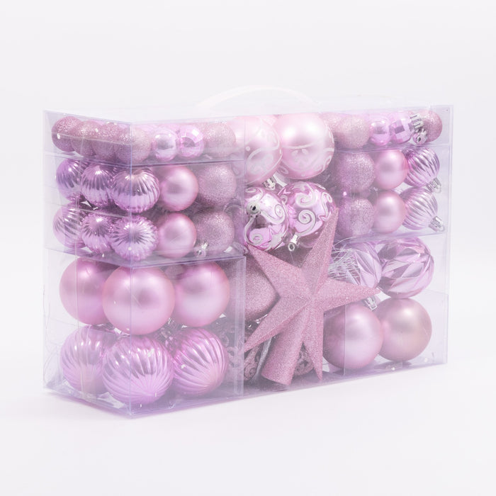 100 Christmas Baubles Tree Hanging Balls Xmas Party Beads Ornament Mixed Sizes