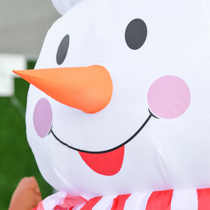 Inflatable Decoration – Snowman with Rotating 3-Colour Light - Samanta Factory
