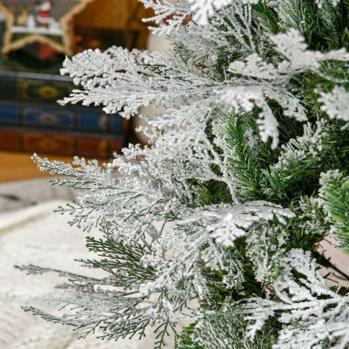 Flocked Artificial Christmas Tree – Snow-Frosted Branches - Samanta Factory